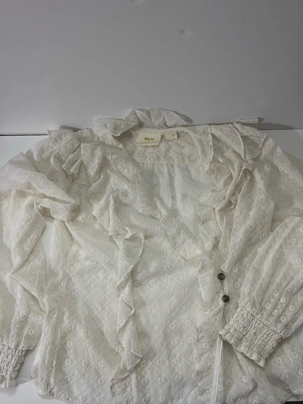 STUNNING MAEVE ANTHROPOLOGIE LAILA RUFFLED BLOUSE Size 2 - Picture 7 of 8